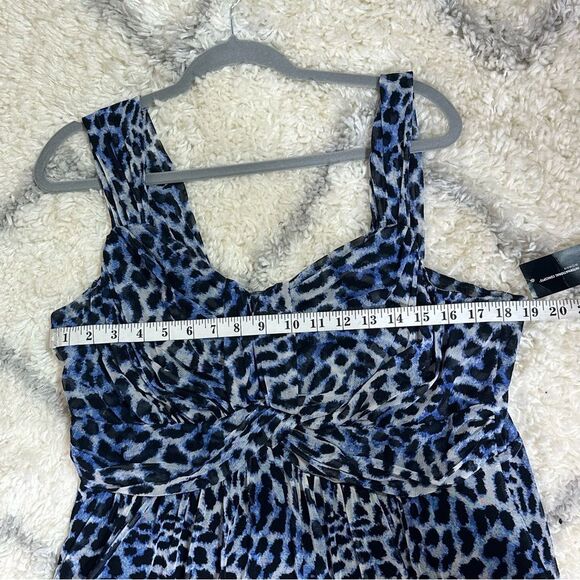 INC International Concepts Blue and Black Patterned Dress - Picture 10 of 10